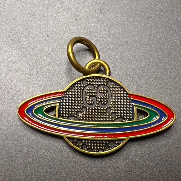Gucci Accessories - Gucci Vintage Planet Charm Pendant Gold Tone Enamel Made in Italy